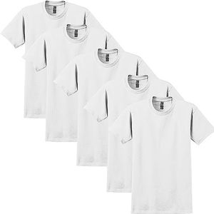 GILDAN Set van 2 T-shirts voor heren, wit, verpakking van 10 stuks, maat XL, Wit (10 stuks)