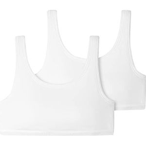 Schiesser Set van 2 bustier voor meisjes van biologisch katoen 95/5, Weiss_173529