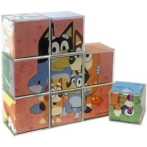 Cefa Toys Puzzel met 9 blauwe kubussen