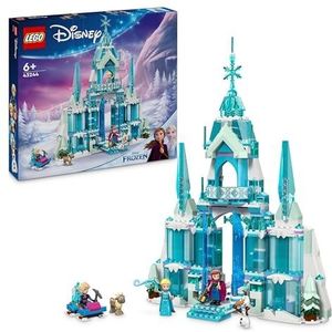 LEGO Disney Elsa's ijspaleis, bouwspeelgoed, met kasteel en minipoppen, Elsa en Anna, grappig cadeau voor meisjes, jongens en filmfans vanaf 6 jaar, decoratief object 43244