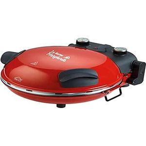 DCG Eltronic Four Pizza Maker MB2300 1200 W timer en thermostaat, rood