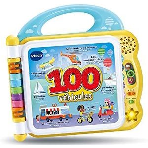 VTech, Mijn tweetalige prentenboek, sprekend prentenboek ""mijn 100 voertuigen"", geluidsboek, 12 geïllustreerde en interactieve pagina's, educatief speelgoed, cadeau voor kinderen vanaf 18 maanden,