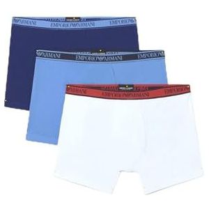 Emporio Armani Boxer Shorts Homme, Blanc/Encre/bleu, M