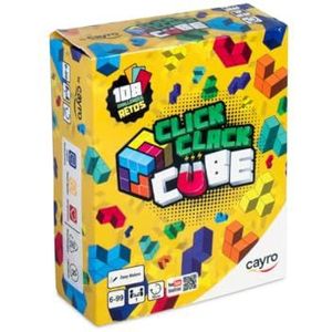 Cayro - Click Clack Cube - Plaats de munten correct om uitdagingen te overwinnen - Behendigheidsspel - Structuren - 1 speler