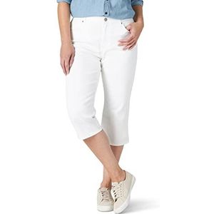 Lee Pantalons capri amples pour femmes, Blanc, 46