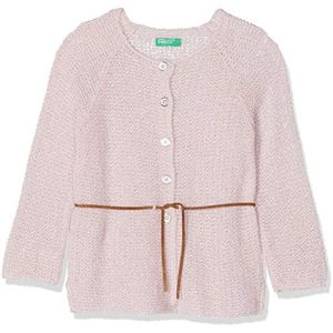 United Colors of Benetton meisjes cardigan, Roze (Roze Chiaro 84j)