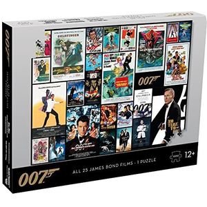 Winning Moves - James Bond Puzzel - 1000 Stukjes - Alle Filmposter