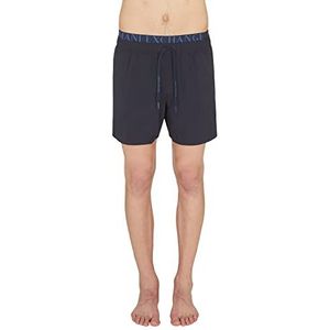 Armani Exchange Short de bord élastique durable avec logo pour homme, Bleu marine, S