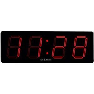 Wandklok NeXtime 51.5 x 18 x 4.5 cm, plastic, 'Big D' NE-3059