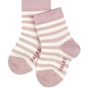 FALKE Stripe sokken unisex baby meisjes of jongens katoen wit marineblauw roze wit roze zacht versterkt modesieraad kleurrijk gestreept 1 paar, roze (Thulit 8663), 62-68
