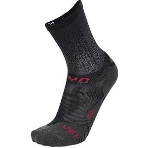 UYN dames aero sokken, zwart/framboos