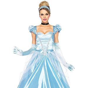 Leg Avenue Classic Cinderella Por kostuum set voor dames (1 stuk), Blauw