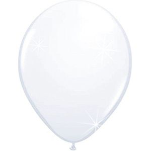 Folat 10 stuks metallic witte ballonnen 30 cm 08408