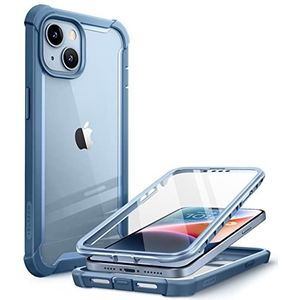 i-Blason Ares-serie ontworpen voor iPhone 14 6,1 inch (2022)/iPhone 13 6,1 inch (2021), robuuste dubbellaagse transparante bumperhoes met geïntegreerde displaybescherming (Azure)