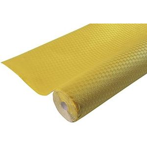 Pro tafelkleed, ref. 802020l, wegwerptafelkleed gemaakt van versierd papier, unieke, esthetische en diepe versiering, rol van 20 m lang en 1,20 m breed, kleur: geel, gemaakt in Frankrijk