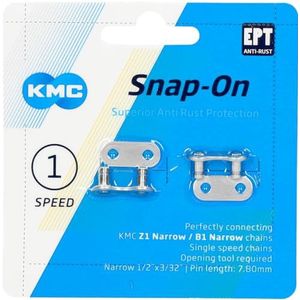 KMC Z1 Clipser-schakels, smal, zilverkleurig