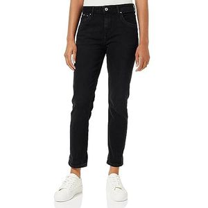 Pepe Jeans Jeans dames paarse jeans casual fit taped mouwen zwart black stone, Black Stone Wash Xf1