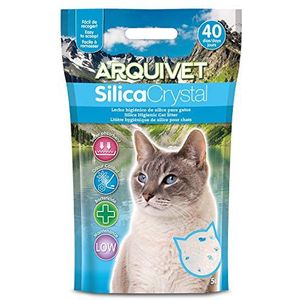 Arquivet Silica Crystal kattenzand - inhoud 5 l - Hygiënisch bed op basis van silica voor katten, katten - absorberende capaciteit - helpt geuren en bacteriën van huisdieren te verwijderen