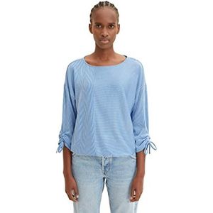 TOM TAILOR Denim 1035680 T-shirt voor dames (1 stuk), 31347 - Small Mid Blue White Stripe