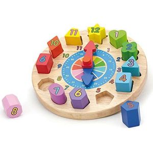 Viga Toys - 59235 – houten puzzel – inbouwklok