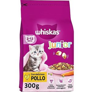 Whiskas Croccantini Junior met kip, droogvoer voor kittens, 14 verpakkingen van 300 g