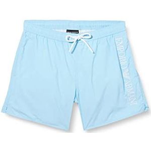 Emporio Armani Swimwear Boxer Embroidery Logo badpak, Sky Blue, 46 voor mannen, Sky Blue, 46, Blauw