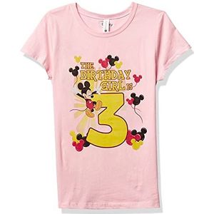 Disney T-shirt Mickey & Friends 3 Year Old Birthday Girls Pink, XS, Roze