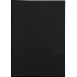 Le Delphin 397212D register, 29,7 x 21 cm, verticaal A4-formaat, bedrukt, dagboek, 90 g, 200 genummerde pagina's, hardcover van zwart zeildoek