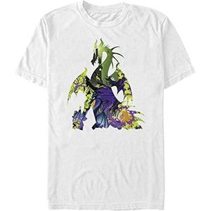 Disney Sleeping Beauty Dragon Form Organic T-Shirt, uniseks, korte mouwen, wit, M, Weiss