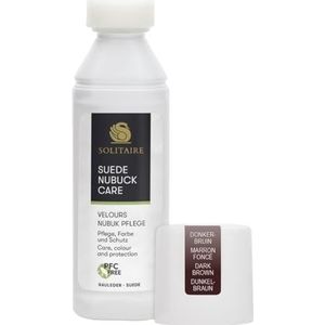 Solitaire Nubuckleer, fluweelverzorging, 75 ml, voor verzorging en impregnatie voor fluweel, nubuck en suède en textiel in verschillende kleuren, donkerbruin, 75 ml
