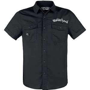 Motörhead Brandit Bastards Roadstar overhemd met korte mouwen voor heren, zwart, 4XL, zwart.
