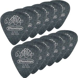 Dunlop Plectren Pitch Black Standard Tortex 088, 12-delig