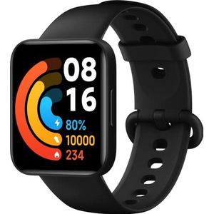 POCO Watch (Black), SpO2-meting, hartslag, 1,6 inch (3,6 cm) AMOLED-display, GPS, ATM-waterweerstand, zwart, Italiaanse versie