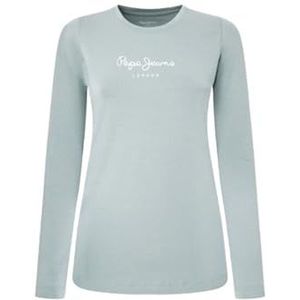 Pepe Jeans New Virginia Ls N T-shirt voor dames (1 stuk), Groen (Hydro Green)