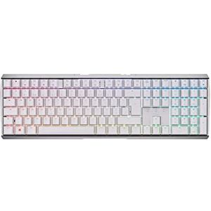 CHERRY MX 3.0S Draadloos, mechanisch gamingtoetsenbord met RGB-verlichting, Franse lay-out (AZERTY), Bluetooth®-verbinding, radio of bekabeld, MX RED-schakelaars, wit