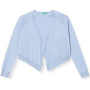 United Colors of Benetton Cardigan-trui voor meisjes, blu chiaro 80b