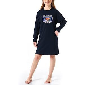 Schiesser Schiesser nachthemd voor meisjes, organisch katoen, nachthemd voor meisjes, Nachtblauw_179969