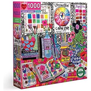 eeBoo PZTATS Artist Studio - Puzzel voor volwassenen, 1000 stukjes van gerecycled karton,