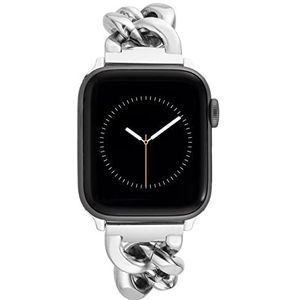 ANNE KLEIN Modieuze Apple Watch vervangende band, veilig, verstelbaar, past om de meeste polsen, Zilver/zwart, WK/1016SVSV384041