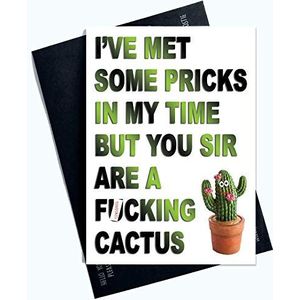 Grappige verjaardagskaart voor vrienden, grappige kaart, cactussen, collega's enz. PC607