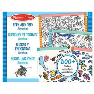 Melissa & Doug 400+ stickers, zoeken en vinden, avonturen, activiteitenboeken, knutselwerk voor meisjes en jongens, 3+