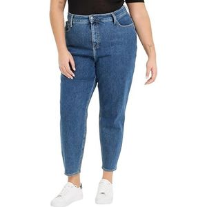 CALVIN KLEIN JEANS Cropped High Waist Mom Jeans Medium Blue Denim