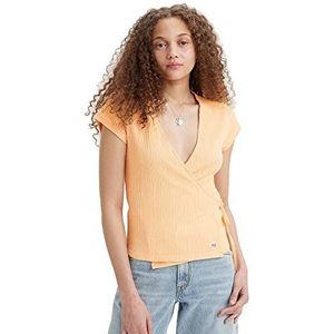 Levi's Dry Goods Pointelle Wrap Sweater Dames (1 stuk), Amandel