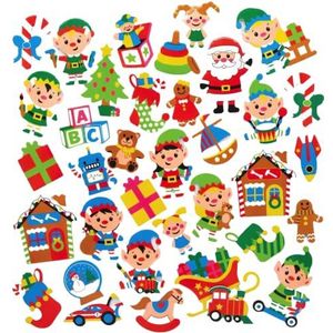 Baker Ross AX613 200 stuks schuimrubber stickers voor kinderen kersttijd