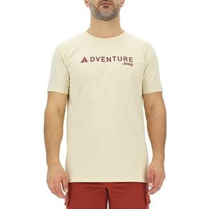 Jeep Heren-T-shirt, Almond/Red Ochre, S, Amandel/Rode Oker