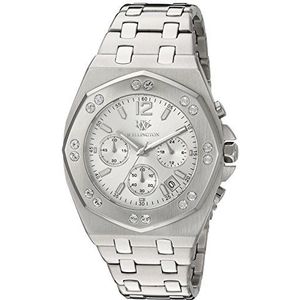 Wellington - WN511-111 – herenhorloge – kwarts analoog – stopwatch – armband van roestvrij staal zilver, zilver/zilver, armband, Zilver/Zilver, armband