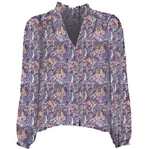Morgan Blouse met bloemenprint, Orila, damesblouse, Marinier