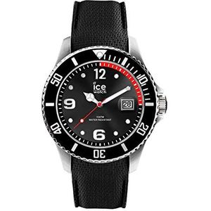 Ice-Watch - ICE Steel Black - Zwart herenhorloge met siliconen armband, zwart., Medium (40 mm)