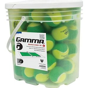 Gamma Sports Kinderen Training (Transition) ballen - 60 oranje dot, 78 punten groen, snelle kinderen 36-60-78, CGQ3B10, geel/groen, bucket of 48
