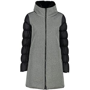 CMP Wool Effect Parka met lang wollen effect, voor dames, zwart.